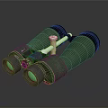 Classic Green Binoculars With Green Lenses For Outdoor Daily Viewing Use