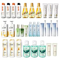 Assorted Bathroom Accessories With Shampoo Bottles Toothpaste Tubes And Skincare Products