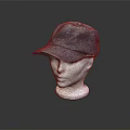 Gray Fabric Baseball Cap Showcased On Mannequin Head With Structured Brim Against Dark Background