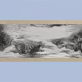 Traditional Chinese Landscape Painting On Scroll With Mountain River Ink Wash Style