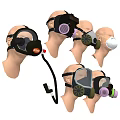 Different Types of Fire Safety Respiratory Masks with Filters and Full Face Protection