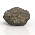 Wooden Stone Carving Artwork With Intricate Patterns And Natural Textures