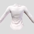 Pink And White Striped Collared Long Sleeved Shirt With Buttoned Front And Cuffed Sleeves