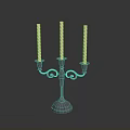 Elegant Three Candle Candelabra With Metal Base For Home Living Decor