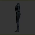 Game Movie Character Dark Slim Fit Combat Outfit With Shoulder Armor And Leg Guards