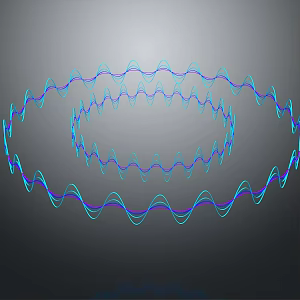 acoustic wave signal wave 3d model