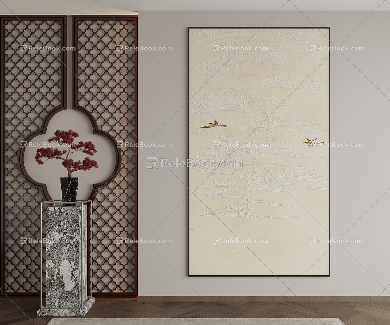 New Chinese Decorative Painting 3d model