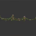 Decorative Green Plant Vines With Red Accents For Home Decoration