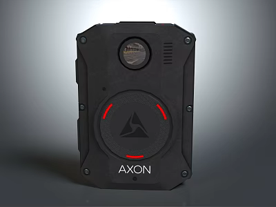 AXON Headphone Speaker Black Portable Device With Red Accents Modern Durable Design And Clear Sound 3d model