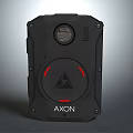 AXON Headphone Speaker Black Portable Device With Red Accents Modern Durable Design And Clear Sound