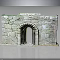 Ancient Stone Building Featuring Archway Structure And Historical Design Elements