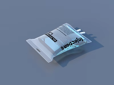 Refill Pack Transparent Plastic Bag For Household Essential Daily Use 3d model