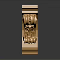 Ornate Gold Architectural Bracket With Intricate Carvings And Decorative Details