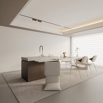 Modern table combination 3d model