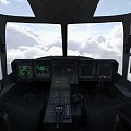 Military Helicopter With Twin Rotors Flying In The Cloudy Sky