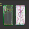 Modern Electronic Smartphone With Back Camera Flash Logo And Front Full Screen Design 3d model
