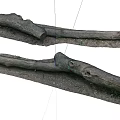 Natural Stone Wood Logs With Moss And Soil For Home Decoration