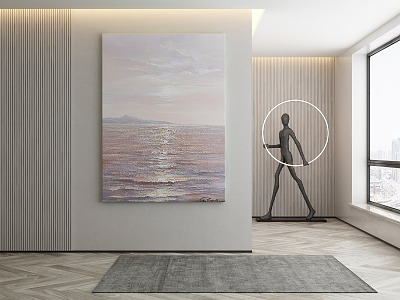 modern landscape painting decorative painting 3d model