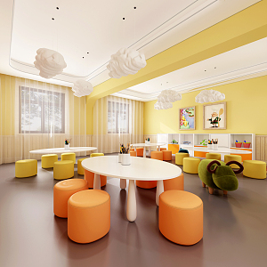 Modern Kindergarten Classroom 3d model