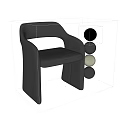 Modern Comfortable Leisure Chair With Upholstered Fabric Ergonomic Armrests And Multiple Colors
