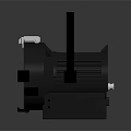 High Quality Black Stage Spotlight With Handle Clear Lens And Metal Frame