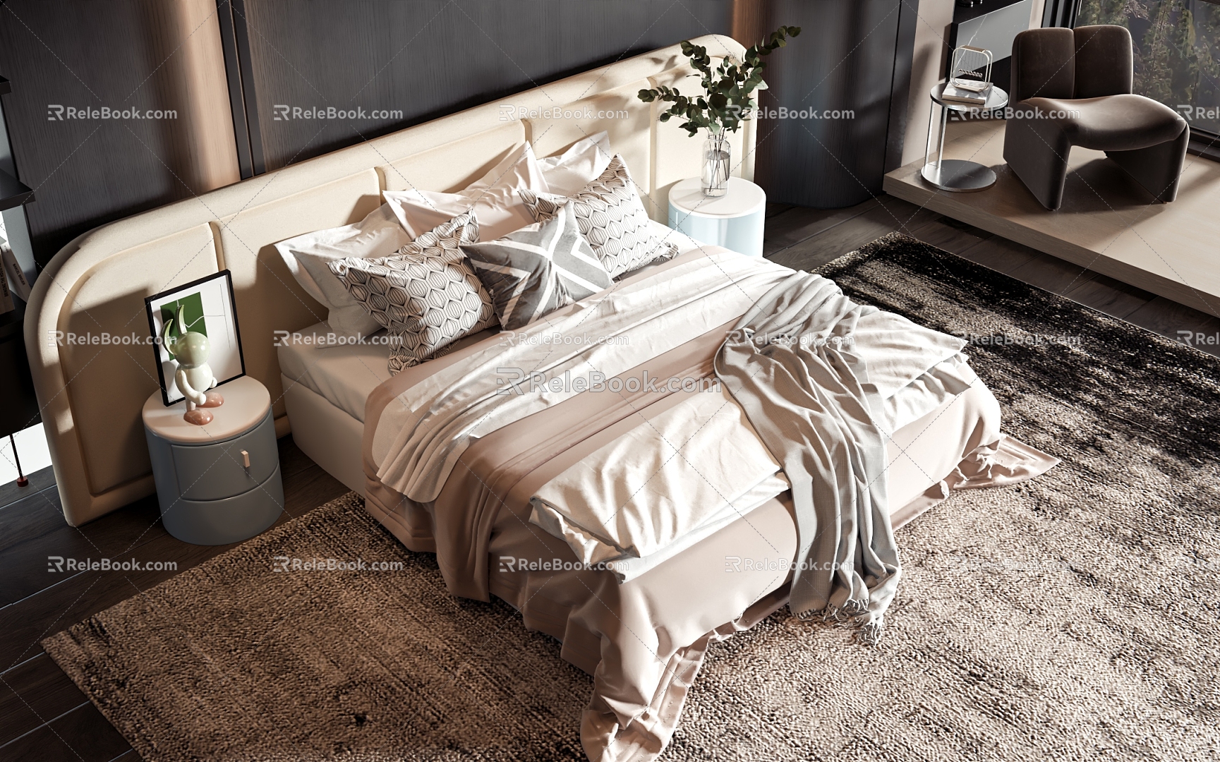 Nordic style commodity bed model