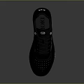 Black Dior Sneakers With Orange Sole And Stylish Patterned Upper Design 3d model