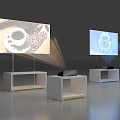 Advanced Projection Monitoring System With Projector Display Screen And Setup