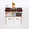 Modern Display Shelf With Multi Layer Design For Product Showcase And Storage Cabinets 3d model