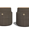 New Chinese Style Sofa Stool Pier 3d model