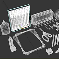 Essential Daily Stationery Supplies With Colored Pens Scissors Glue Tape And Paper Clips