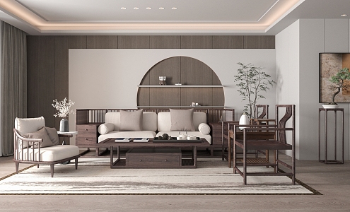 New Chinese Living Room 3d model