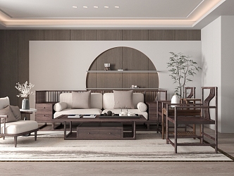 New Chinese Living Room 3d model