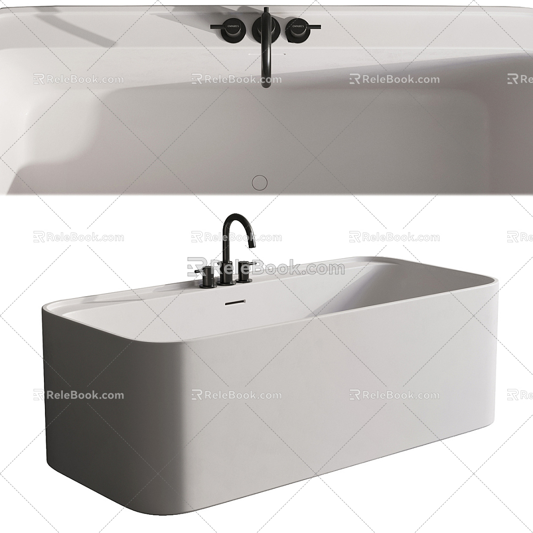 Separate Bathtub Modern Bathtub 3d model