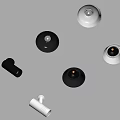Modern Black and White Downlights and Spotlights with Recessed and Surface Mounted Styles