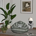 Modern Lazy Sofa Modern Lazy Sofa 3d model