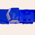 Blue Toy Pickup Truck Featuring Classic Design Black Wheels And Open Bed