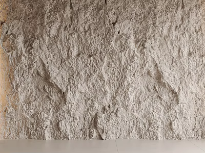 Rustic Natural Stone Background Wall With Rough Textured Interior Surface Design 3d model