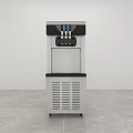 Commercial Three Flavor Ice Cream Machine with Stainless Steel Body and Control Panel