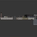 Industrial Building Design Featuring Large Circular Storage Tanks Metal Platform And Railings