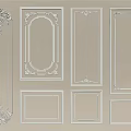 Decorative Crown Molding Various Ornate Designs for Interior Wall Decoration 3d model