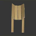 Wooden Slatted Bench With Light Wood Structure And Four Legs Design