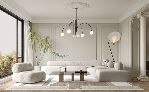 French Living Room 3d model