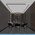 Modern Restaurant Interior With Front Reception Counter Colorful Menu Displays And Elegant Decorations 3d model