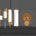 Modern Chinese Style Wall Lamps With Metal And Wooden Frames And Plum Blossom Design