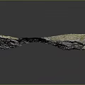 Detailed Terrain Model Showcasing Mountain Ranges Blue Lake And Green Vegetation