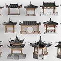 Chinese style landscape pavilion ancient pavilion 3d model