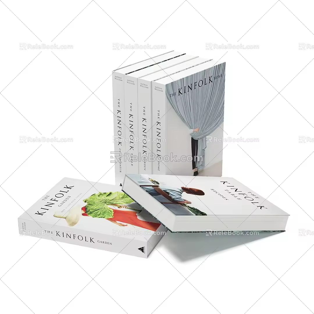 Modern Books Books Books 3d model