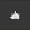 European Style Detached Villa With Gray Roof White Exterior Multiple Windows And Balcony