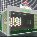 Heineken Color Challenge Interactive Booth With Green Lighting And Target Design 3d model